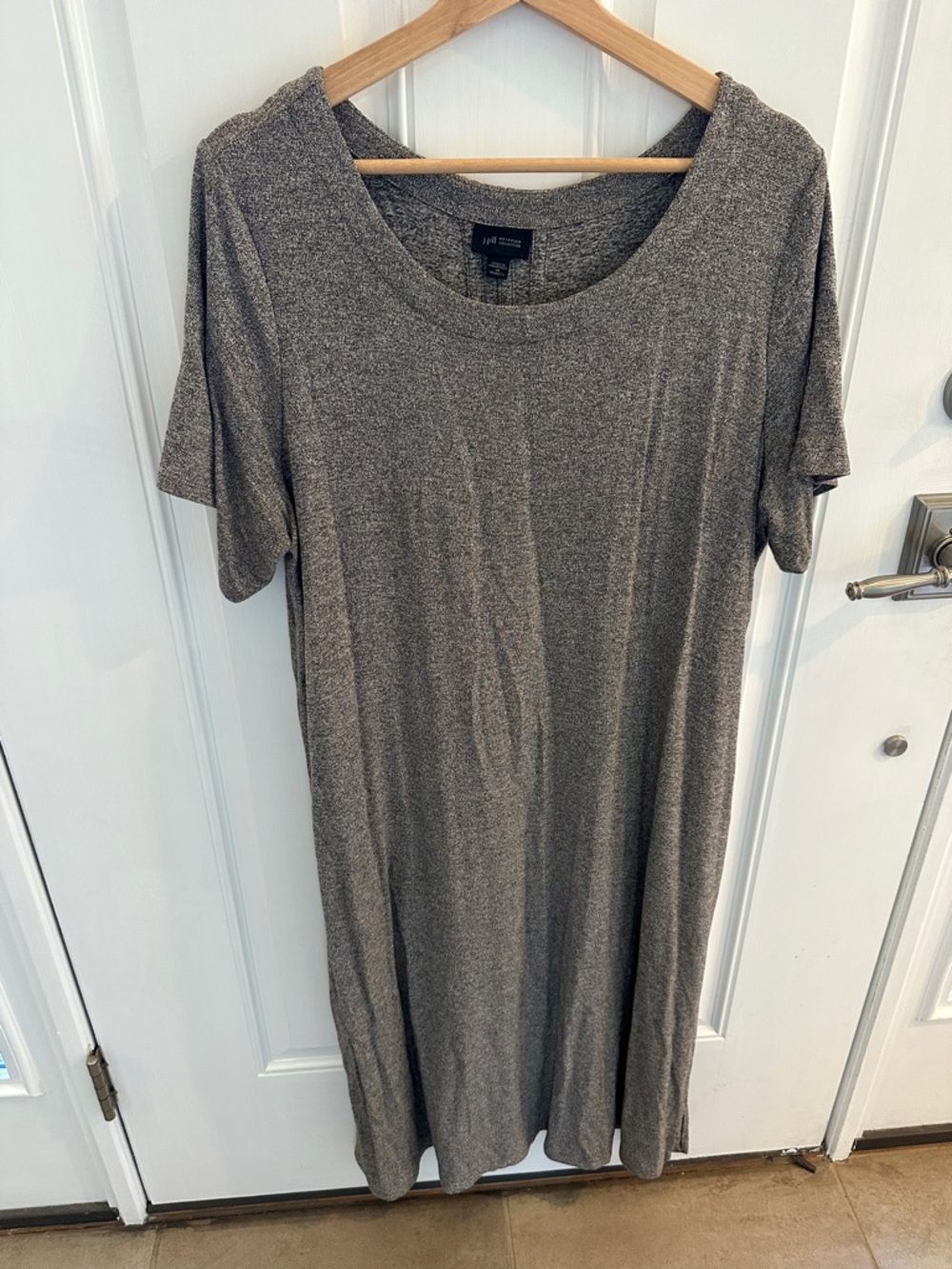 J. Jill Heather Gray Short-Sleeve Knit Dress